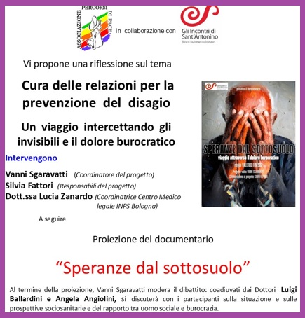Cura delle relazioni per la prevenzione del disagio   6 febbraio ore 20&comma;30
