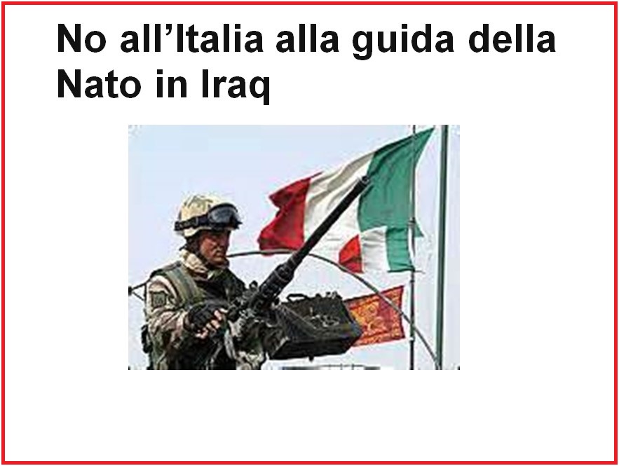 PROSSIMO COMANDO ITALIANO DELLA MISSIONE  NATO IN IRAQ